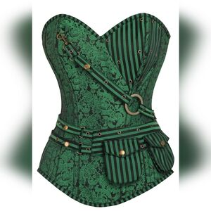 Corset Story 34" Green Steampunk Corset NWT